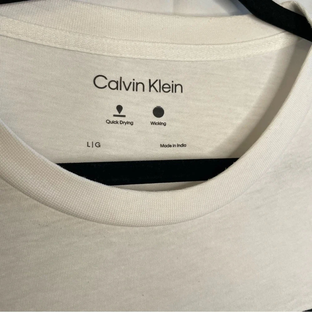 CALVIN KLEIN SS PIPING STANDAD LOGO CREW - Picture 5 of 6